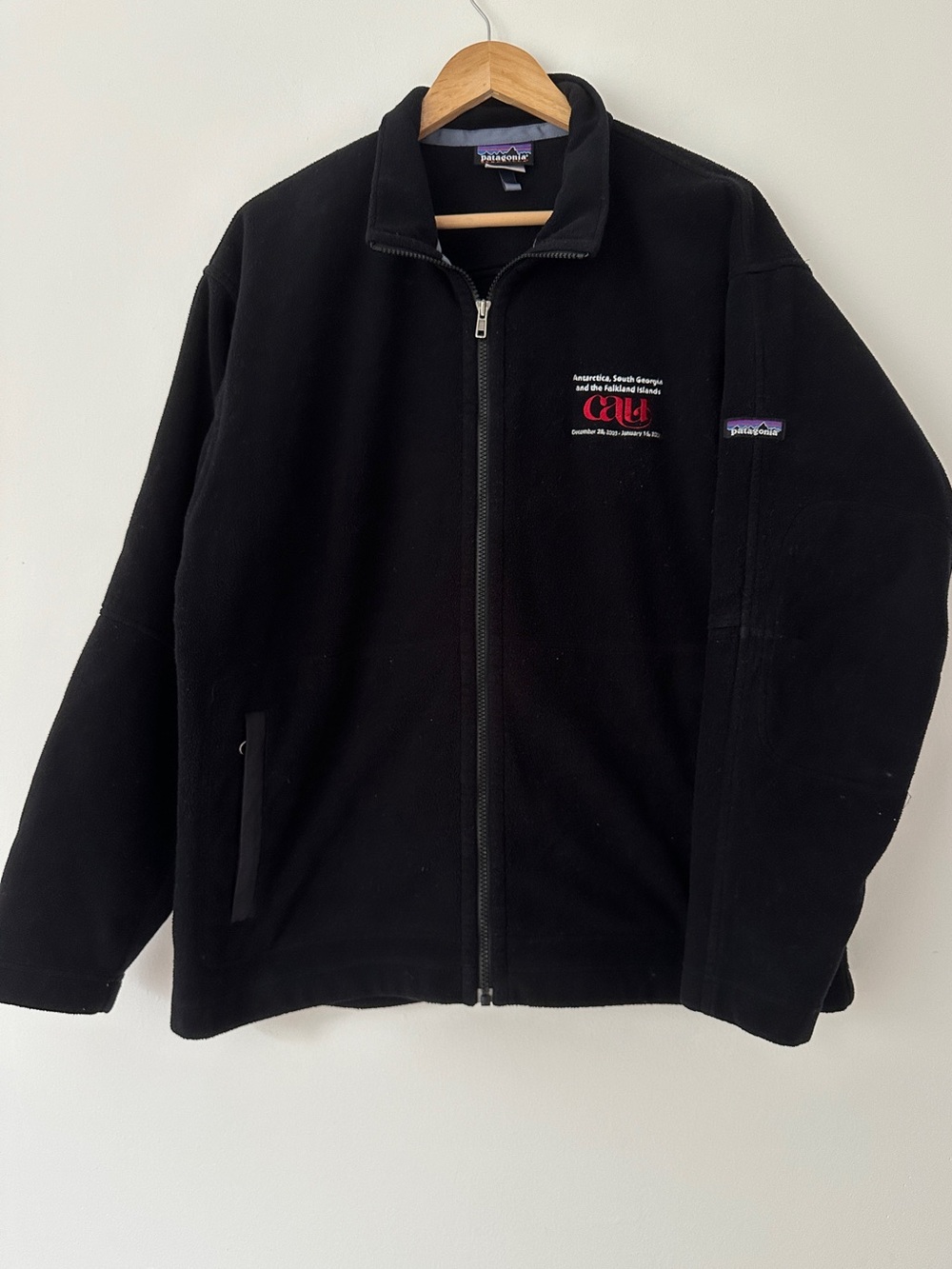 Vintage 2003 Patagonia Synchilla Full Zip Fleece Jacket Mens Large Black